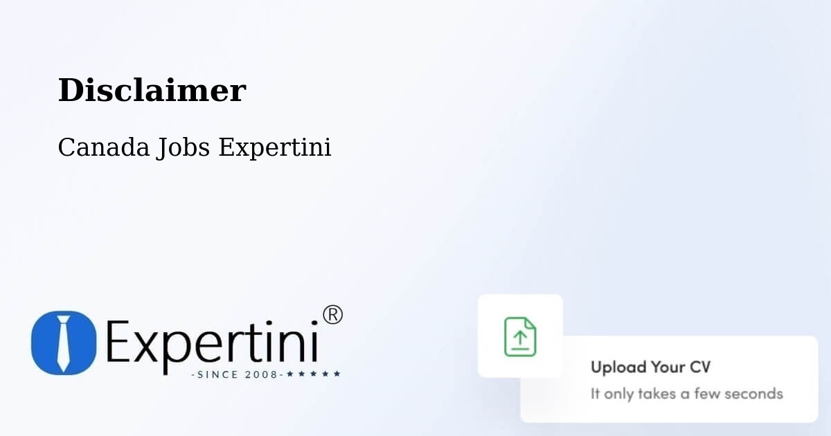 Disclaimer – Acton Vale - Canada Jobs Expertini